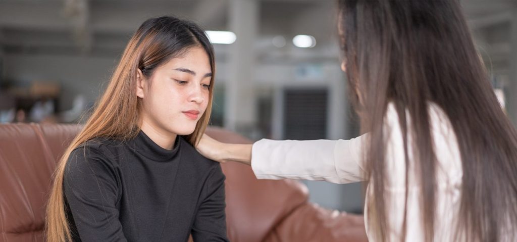This woman is having post abortion counseling