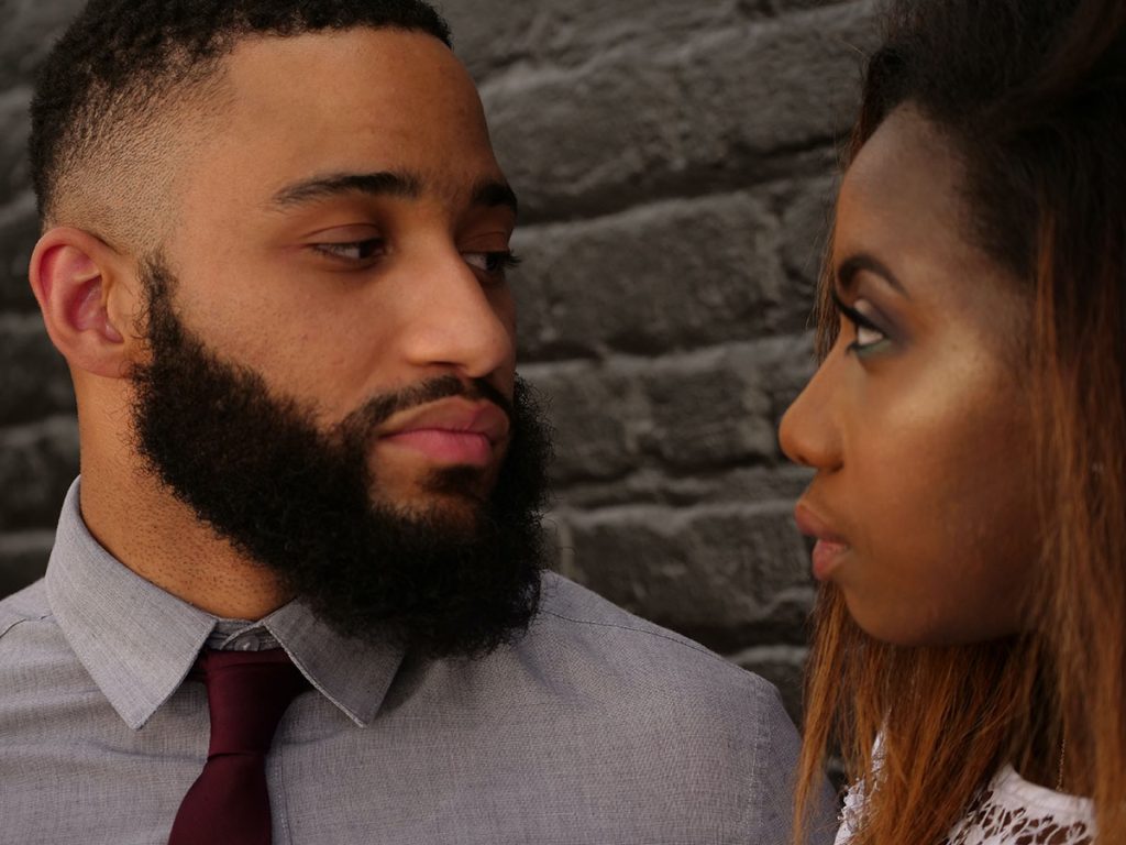 A couple, where the young woman is being pressured into having an abortion